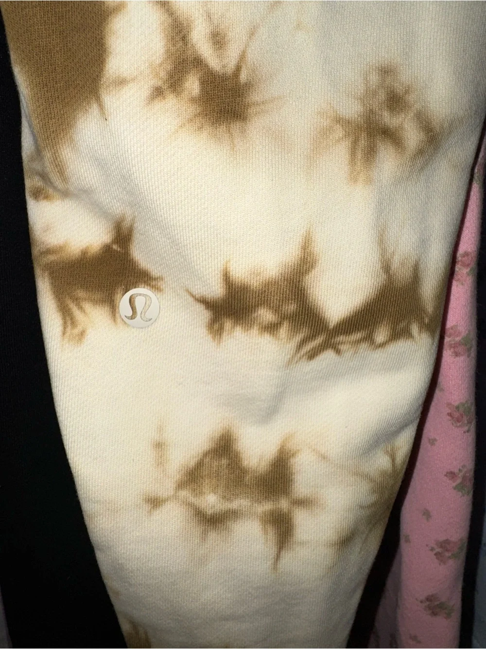 lululemon athletica cropped women’s Tie-Dye Joggers - Brown & Cream
